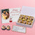 Special wedding anniversary gift box personalised with photo on box and chocolates ( with photo printed chocolates )