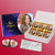 Perfect New Year gift box personalized with photo on box and delicious round chocolates ( with photo printed chocolates)