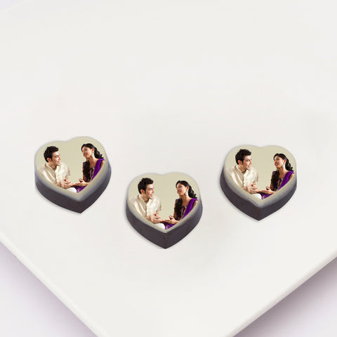 Happy Rakshabandhan gift box personalised with photo on box and chocolates ( with photo printed chocolates