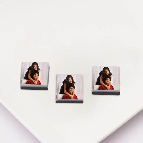 Lovely rakhi gift box personalised with photo on box and chocolates ( with photo printed chocolates )