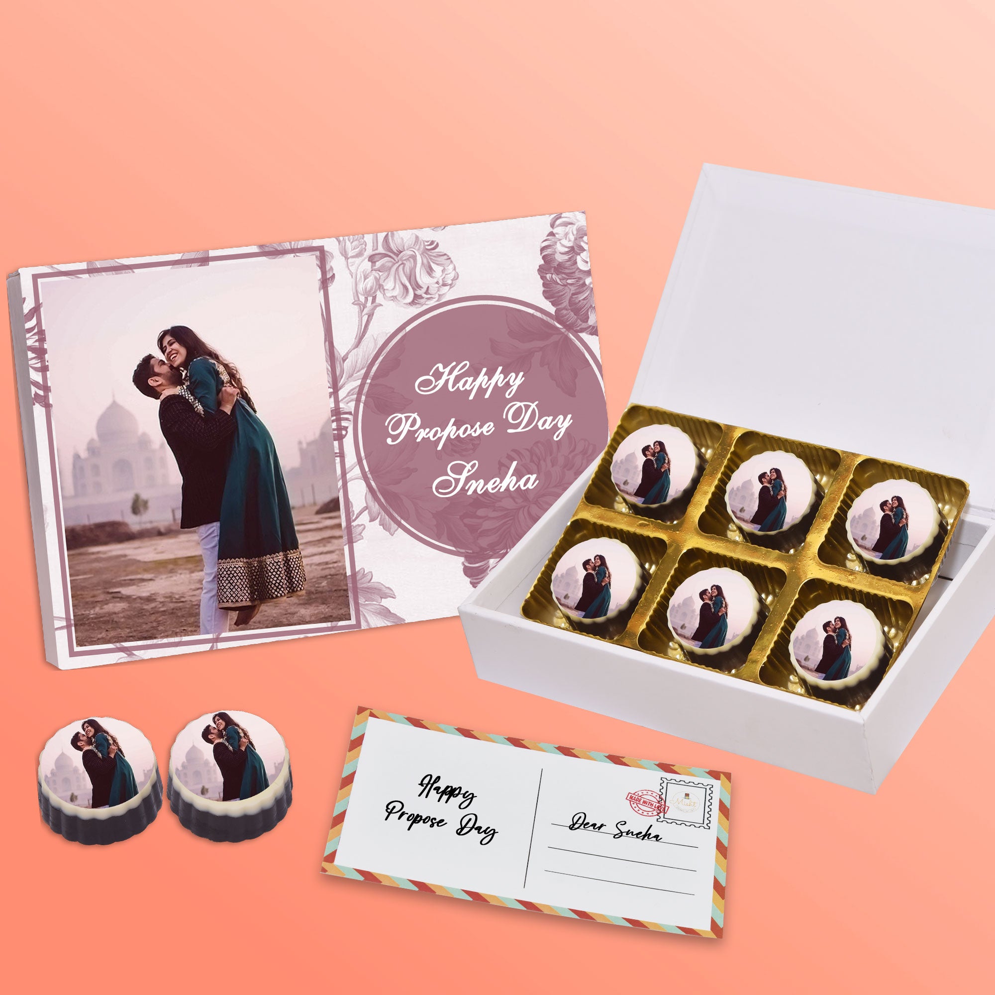 Buy @399 online Propose Day Printed Chocolate with photo/name – Choco  ManualART