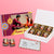Beautiful Rakhi gift box personalised with photo on box and chocolates ( with photo printed chocolates )