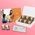 Beautiful rakhi gift box personalised with photo on box and chocolates ( with photo printed chocolates )